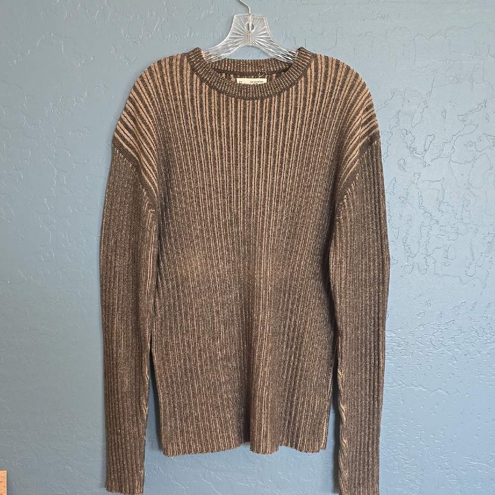 Buckle Men's Textured Gray Crewneck Sweater
